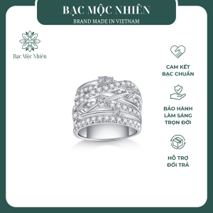 Nhẫn Bạc Nữ Dự Tiệc – Lấp Lánh Nổi Bật