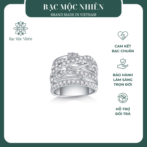 Nhẫn Bạc Nữ Dự Tiệc – Lấp Lánh Nổi Bật