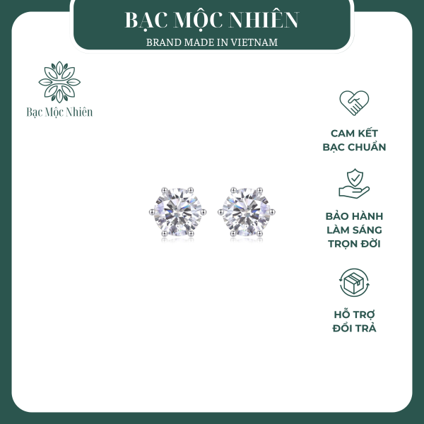 Bông Tai Bạc Mộc Nhiên "Lấp Lánh Như Mắt Em"