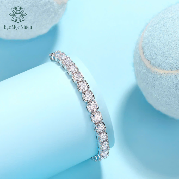 Lắc Tay Bạc Nữ S925 Đính Đá CZ Sang Trọng - Ảnh 3