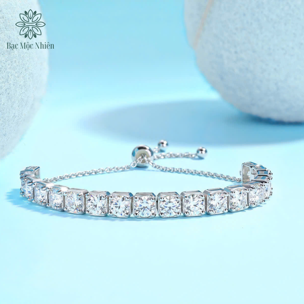 Lắc Tay Bạc Nữ S925 Đính Đá CZ Sang Trọng - Ảnh 2