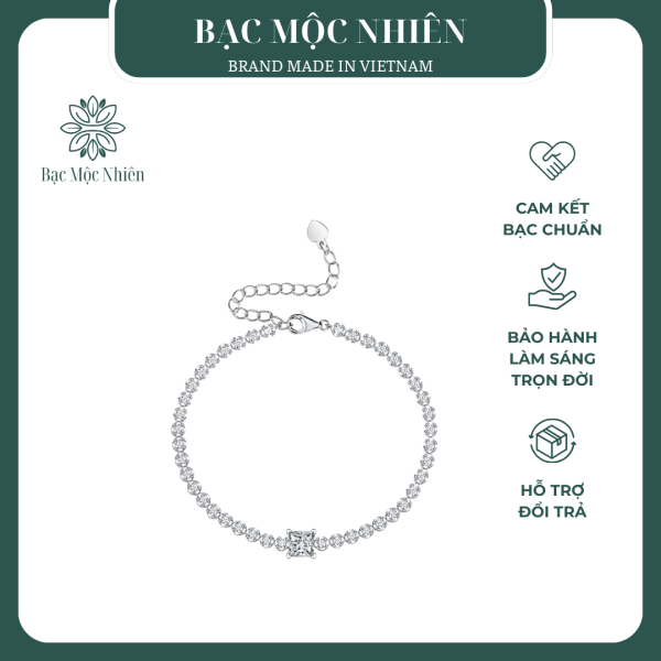 Lắc tay bạc nữ Tennis chuỗi đá CZ