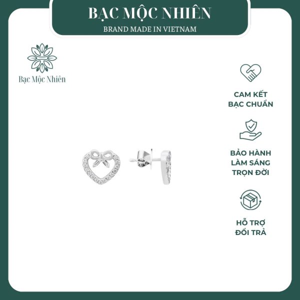 Bông Tai Bạc Trái Tim